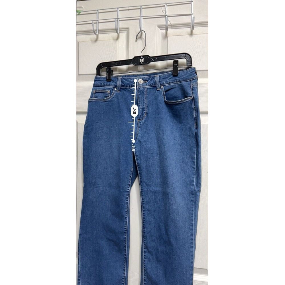 Croft & Barrow Straight Crop Jeans Womens Size 6 Dark Wash Stretch Denim - Picture 4 of 7